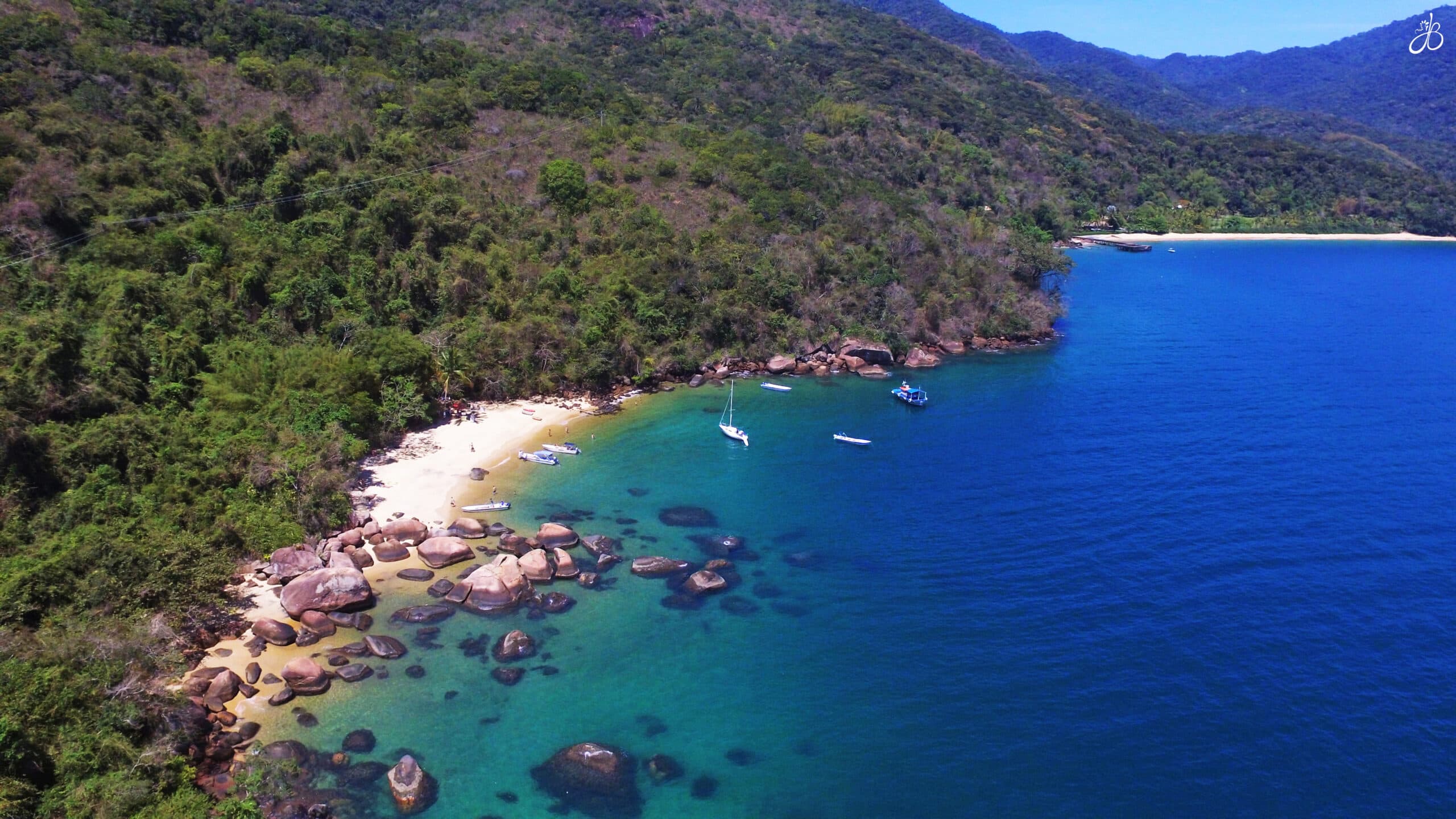 Aerial view of Ilha Grande